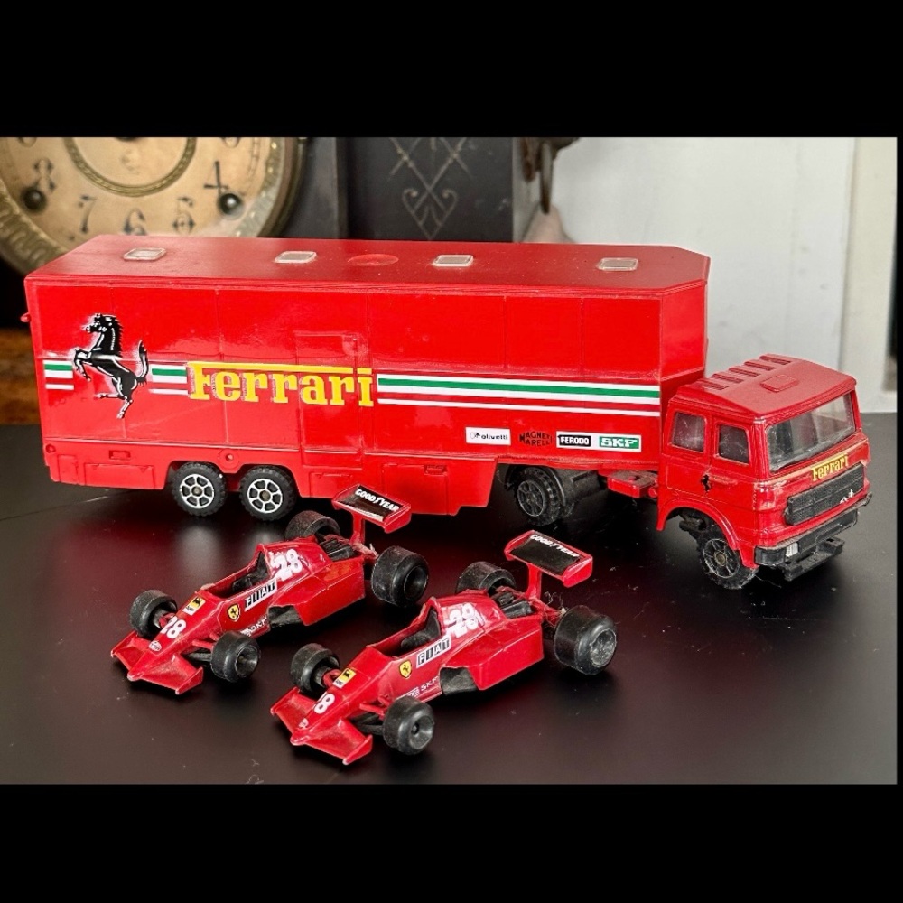 VINTAGE 90s POLISTIL FERRARI F1 FORMULA ONE SCUDERIA 126 C3 CARS AUTO TRUCK 1:55